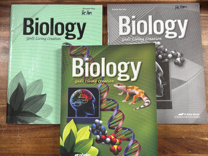 Abeka Biology God's Living Creation 4th Ed Set W/Keys