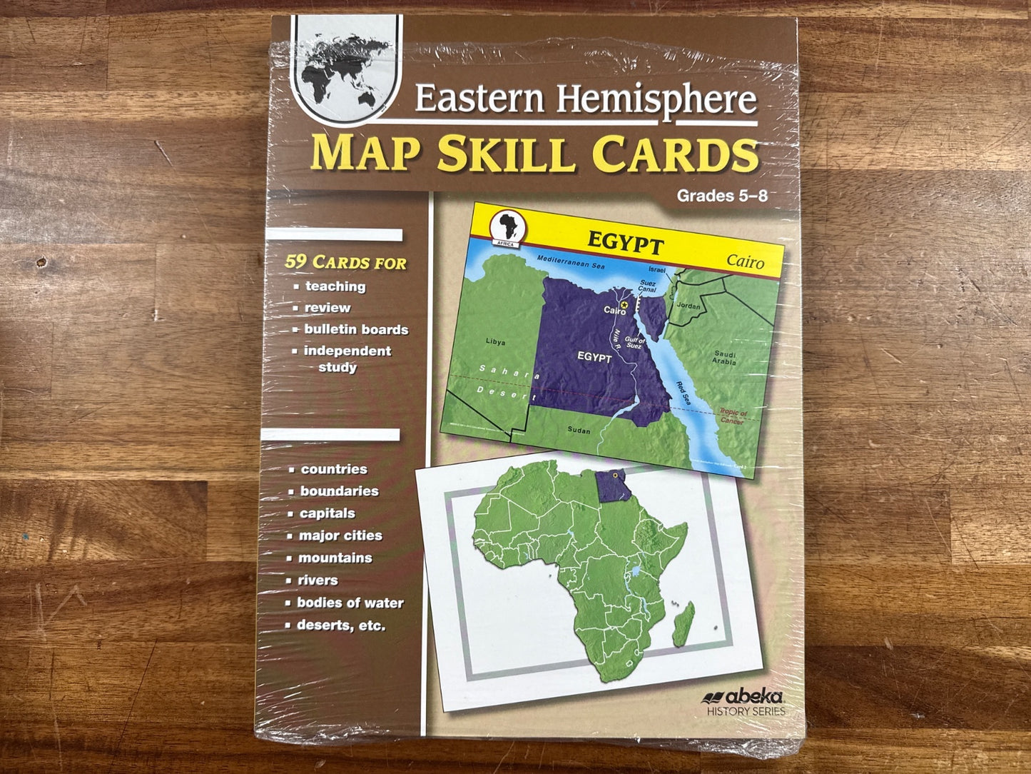 Abeka Eastern Hemisphere Map Skill Cards Grades 5-8