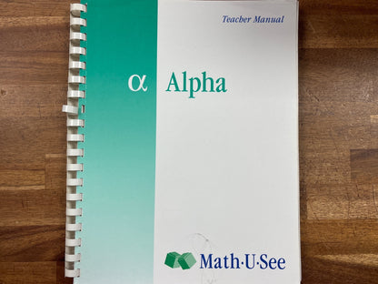 Math-U-See Alpha Teacher Manual