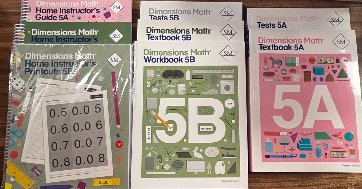 Dimensions Math 5A & 5B Complete Homeschool Set Singapore Math — front cover