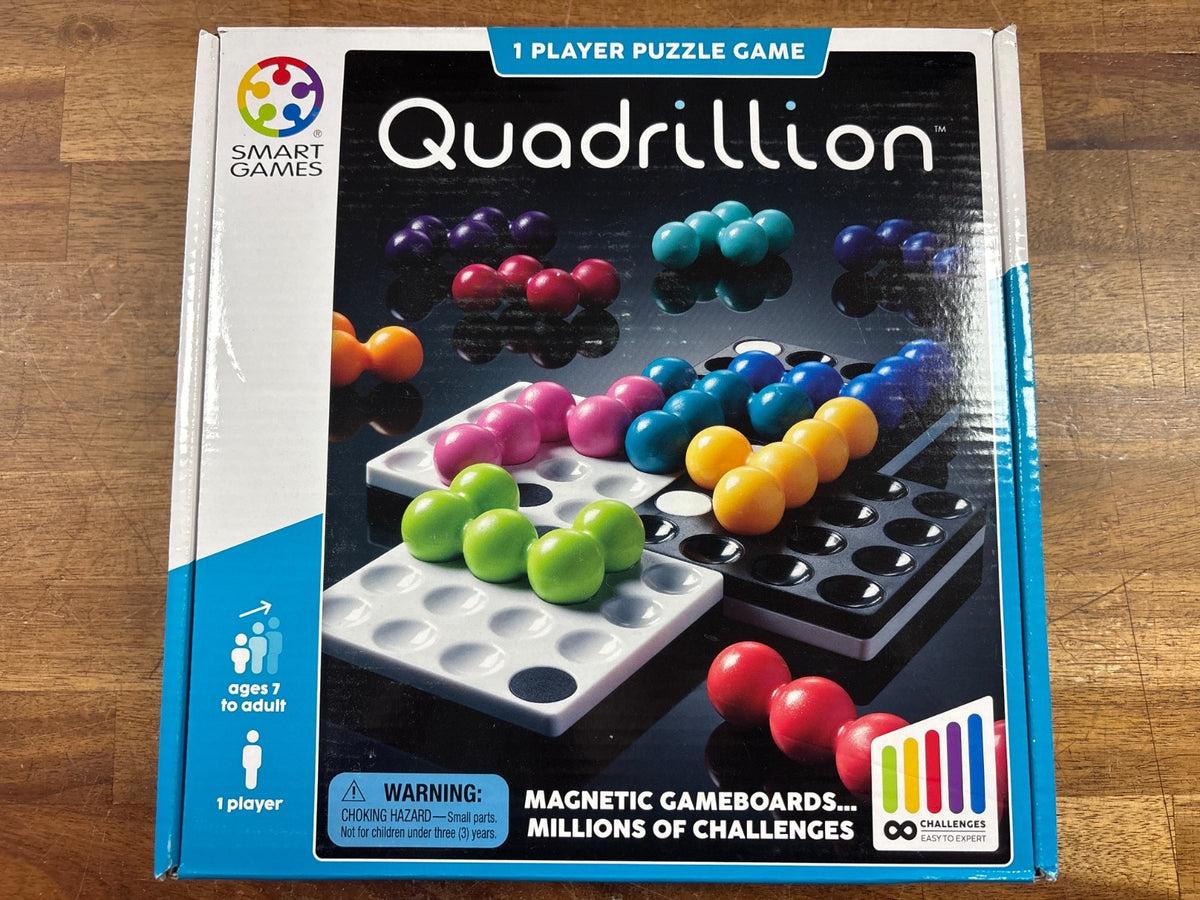 SmartGames Quadrillion 1 Player Puzzle Game Grid Set — front cover
