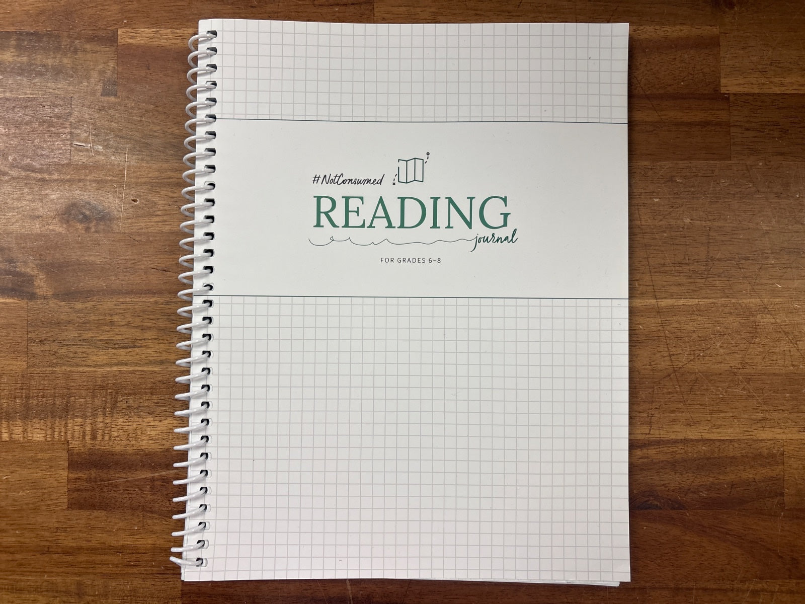 #NotConsumed Reading Journal Grades 6-8 Homeschool — front cover