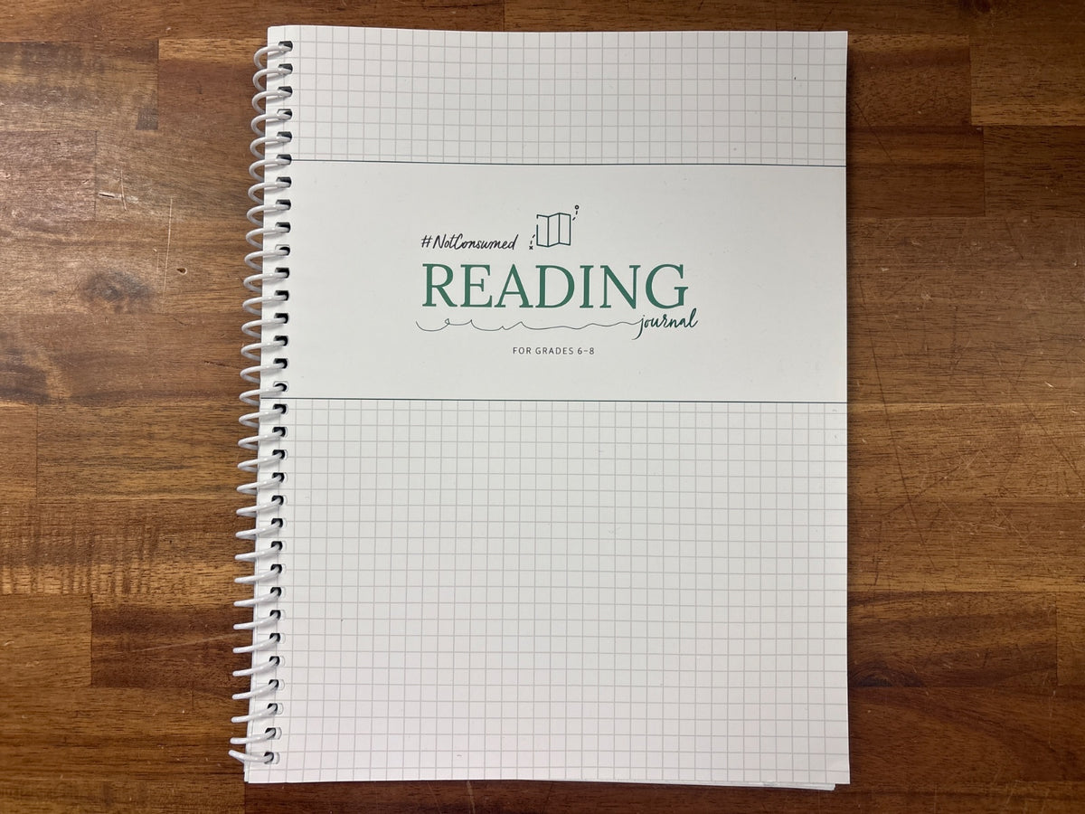 #NotConsumed Reading Journal Grades 6-8 Homeschool — front cover