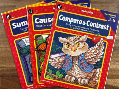 Instructional Fair Language Arts Workbooks Grades 5-6 Set of 3