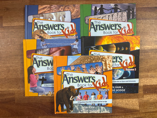 The Answers Book for Kids Volumes 2-6 Ken Ham Set