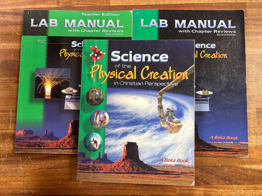 Abeka Science of Physical Creation Grade 9 Set W/Lab Manuals — front cover