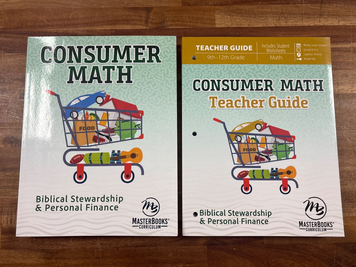 MasterBooks Consumer Math Student Text & Teacher Guide Set — front cover