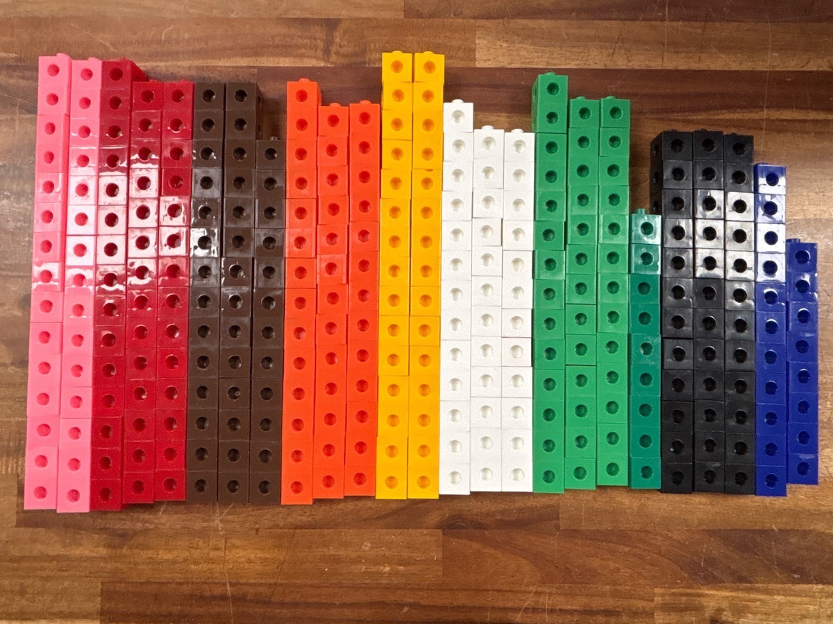 Linking Cubes Manipulatives Set of 325- Multicolor Counting Cubes — front cover