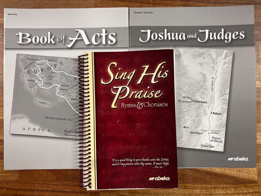 Abeka Test Keys & Hymn Book Bundle: Acts, Joshua/Judges