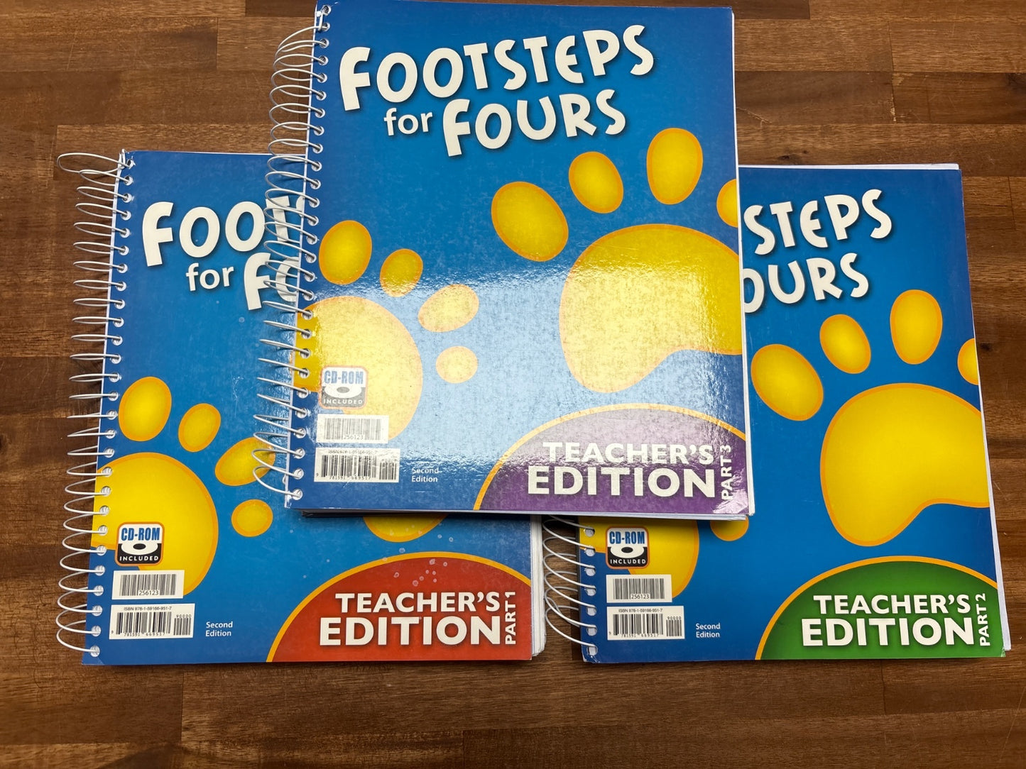 BJU Press Footsteps for Fours Teacher's Edition Set Parts 1-3