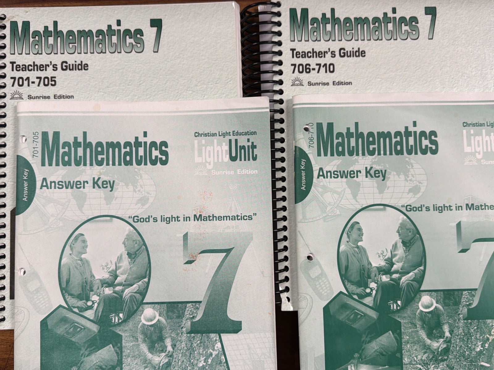 Christian Light Education Math 7 Teacher's Guide Answer Key Set