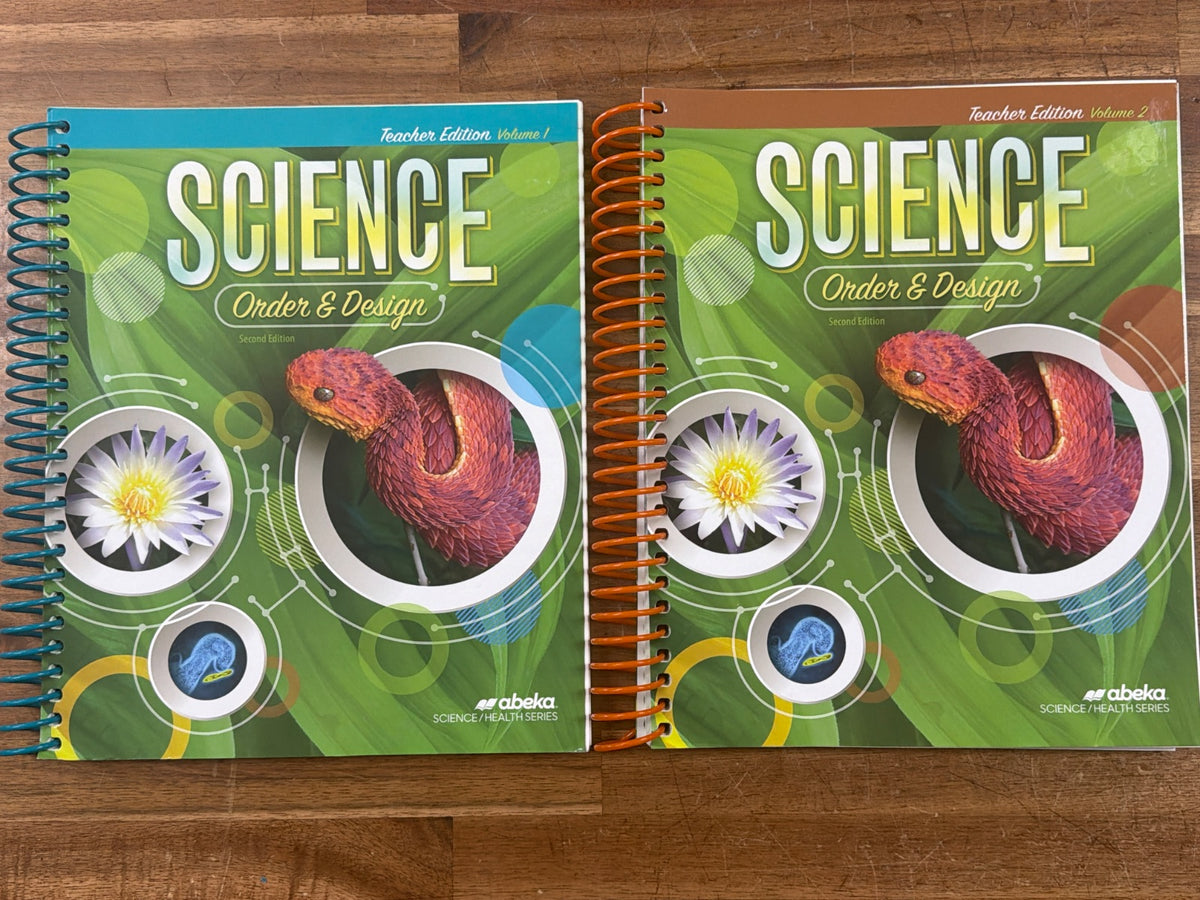 Abeka Science Order & Design Teacher Edition Vol 1 & 2
