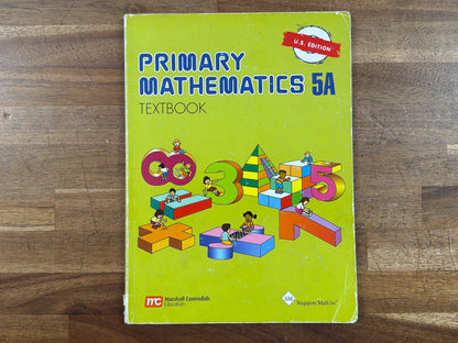 Primary Mathematics 5A Textbook U.S. Edition Marshall Cavendish