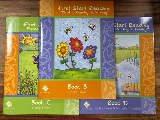 Memoria Press First Start Reading Books B, C, D Set — front cover