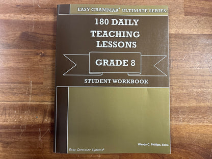 Easy Grammar Ultimate Series Grade 8 Student Workbook — front cover