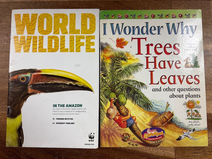 World Wildlife Magazine & I Wonder Why Trees Have Leaves Book Set — front cover