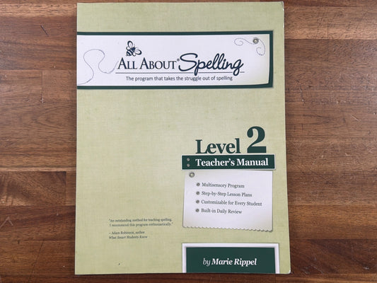 All About Spelling Level 2 Teacher's Manual - Marie Rippel