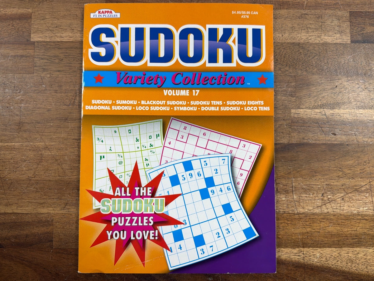 Kappa Sudoku Variety Collection Volume 17 Puzzle Book