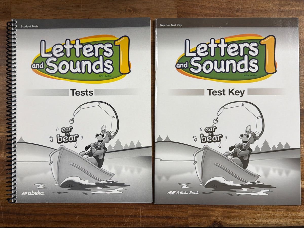 Abeka Letters and Sounds 1 Student Tests & Test Key Set — front cover