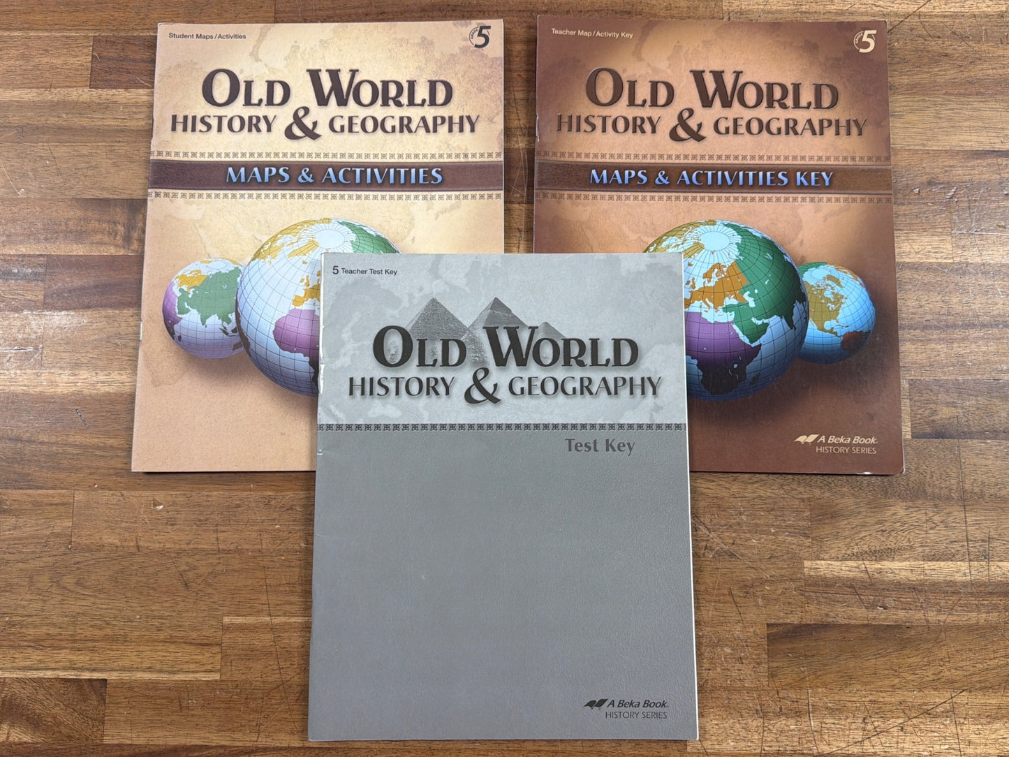 Abeka Old World History & Geography Grade 5 Maps & Test Key Set