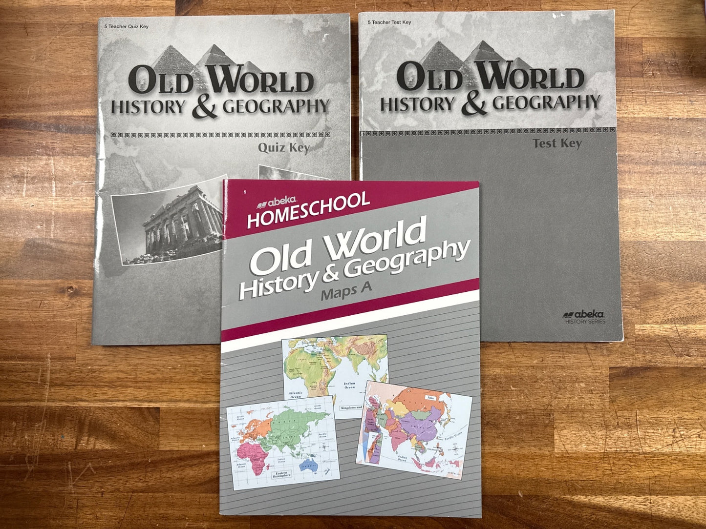 Abeka Old World History & Geography Quiz Test Key Maps A Set