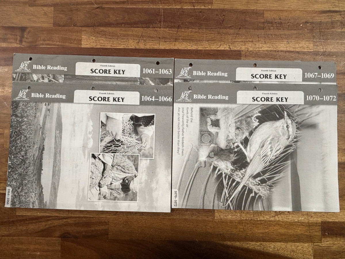 ACE Bible Reading Score Key Set 1061-1072 4th Edition — front cover
