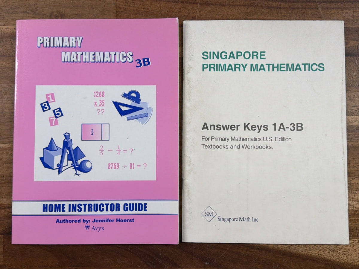Primary Mathematics 3B Home Instructor Guide + Answer Keys 1A-3B