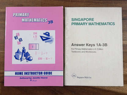 Primary Mathematics 3B Home Instructor Guide + Answer Keys 1A-3B