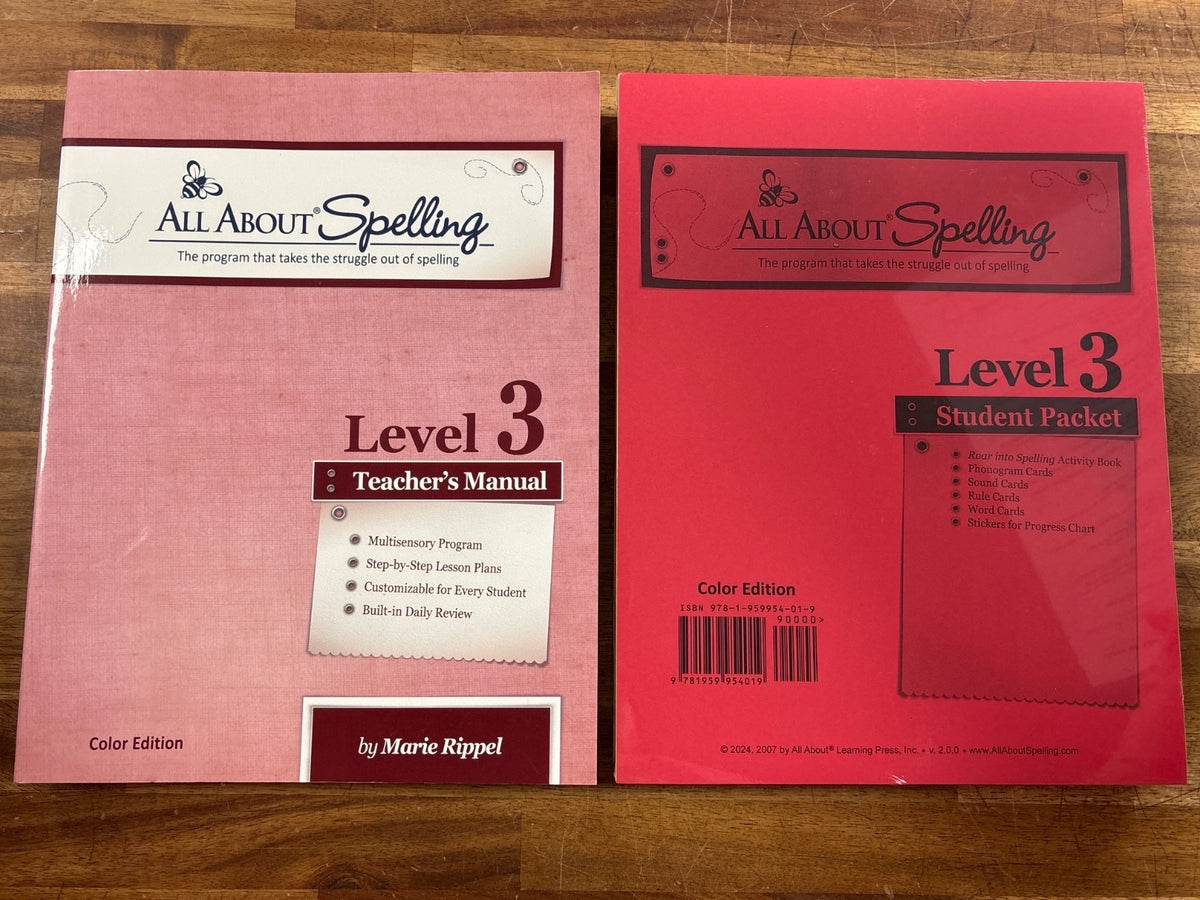 All About Spelling Level 3 Teacher's Manual & Student Set — front cover