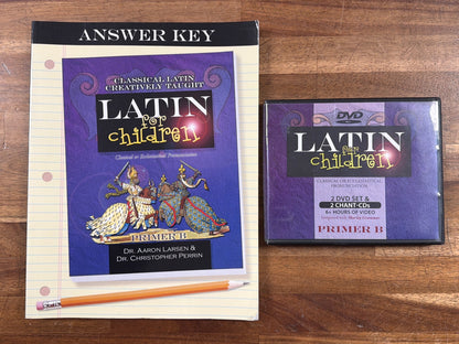 Latin for Children Primer B Answer Key & DVD/CD Set