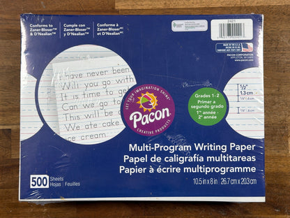 Pacon Multi-Program Writing Paper Grades 1-2, 500 Sheets