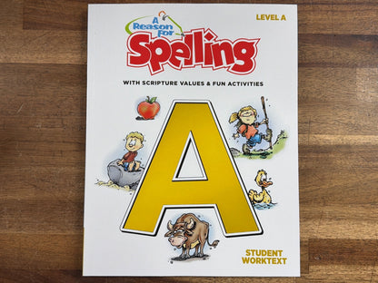 A Reason for Spelling Level A Student Worktext (Like New) — front cover