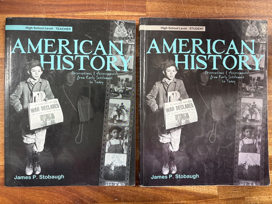 American History Stobaugh High School Teacher & Student Set