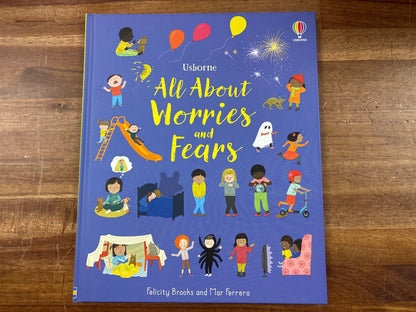 Usborne All About Worries and Fears Children's Book — front cover
