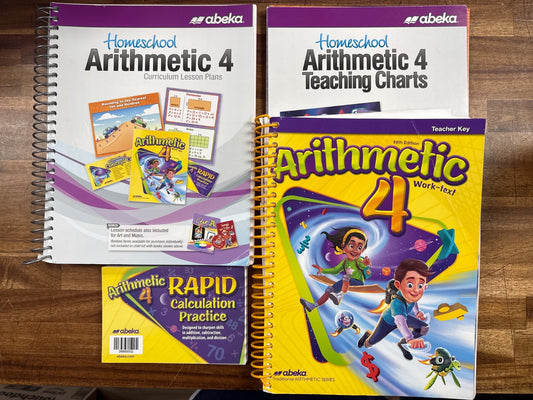Abeka Arithmetic 4 Homeschool Curriculum Bundle 5th Ed