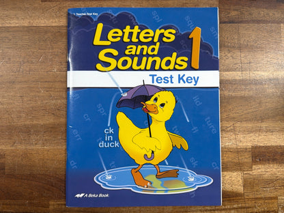 Abeka Letters and Sounds 1 Teacher Test Key — front cover