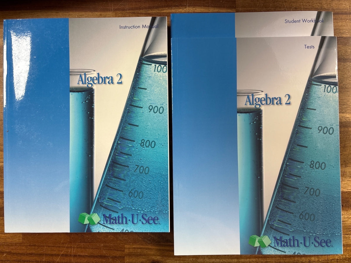 Math-U-See Algebra 2 Instruction Manual, Workbook & Tests — front cover