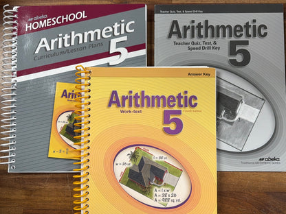 Abeka Arithmetic 5 LOT 4th Edition Keys and Lesson Plans