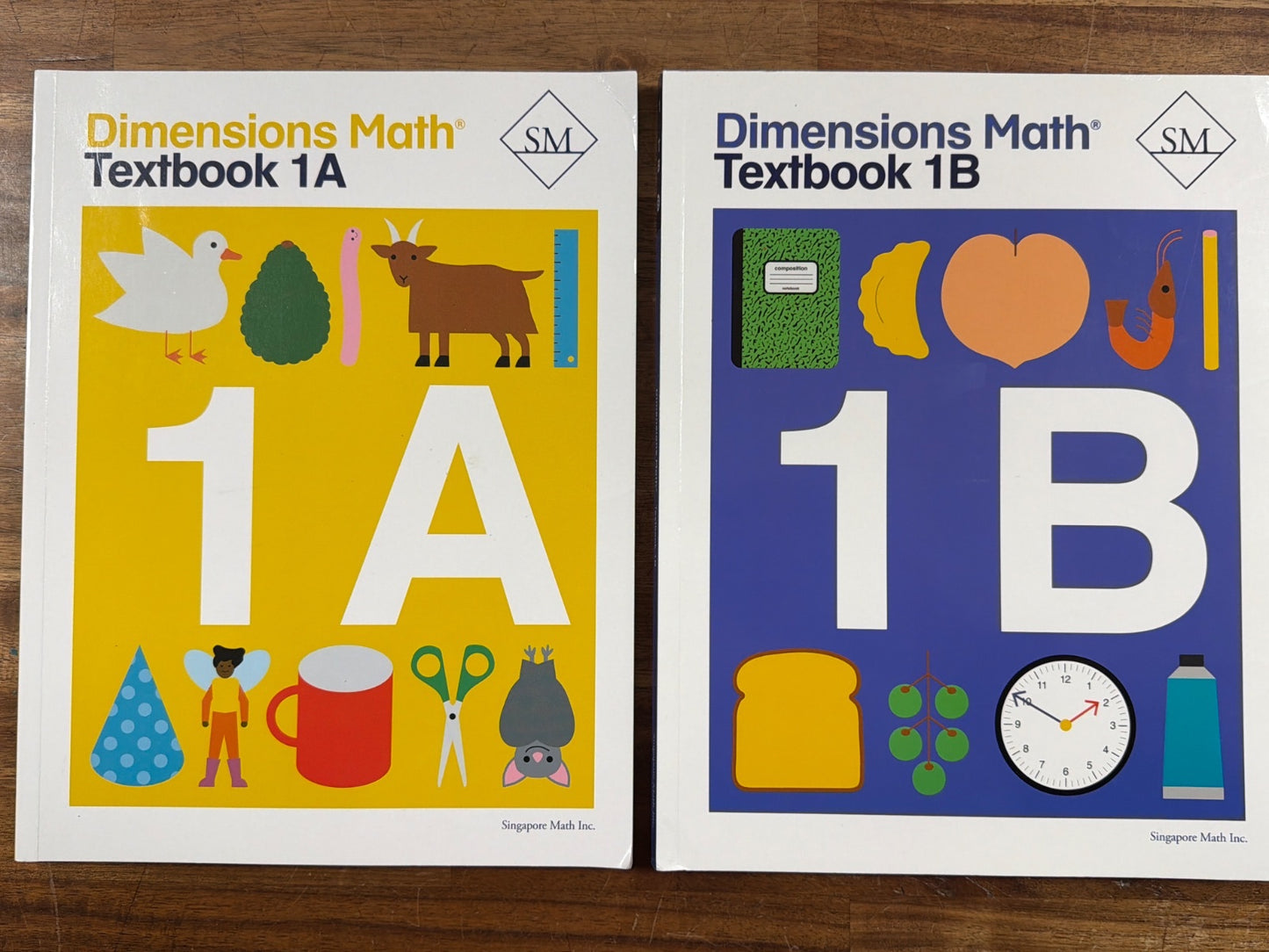Dimensions Math Textbooks 1A & 1B Singapore Math Grade 1