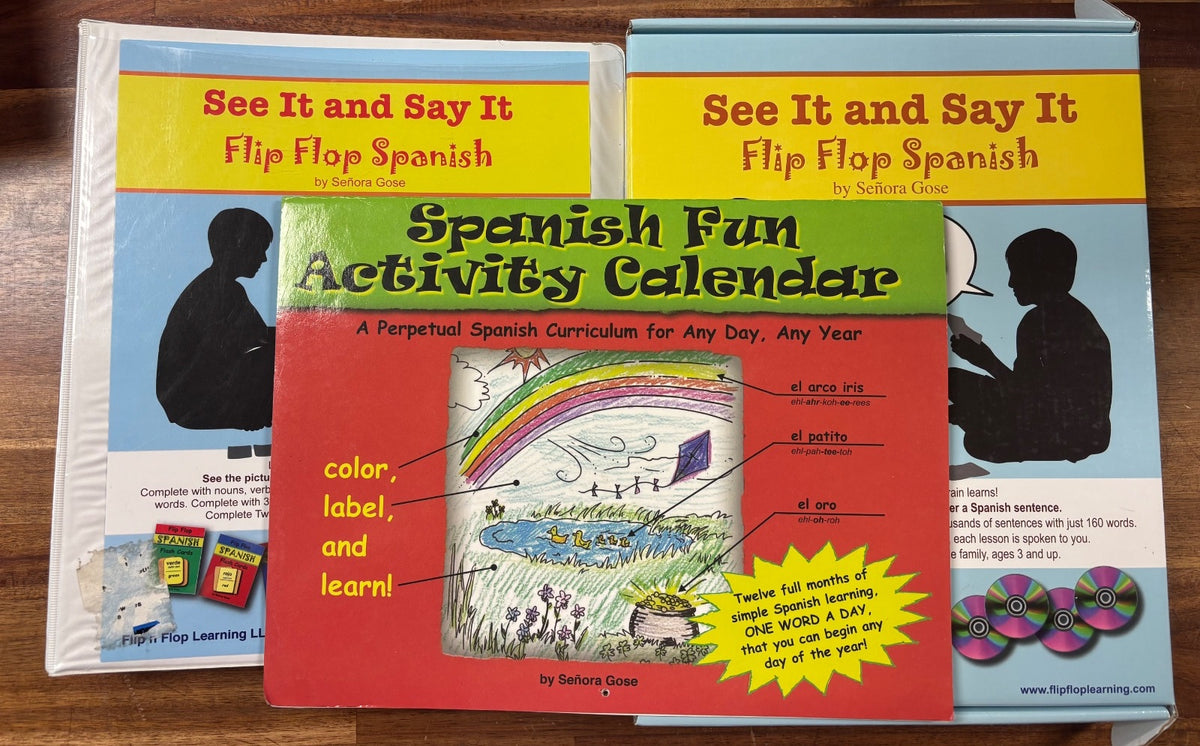 Flip Flop Spanish See It Say It + Activity Calendar Set — front cover