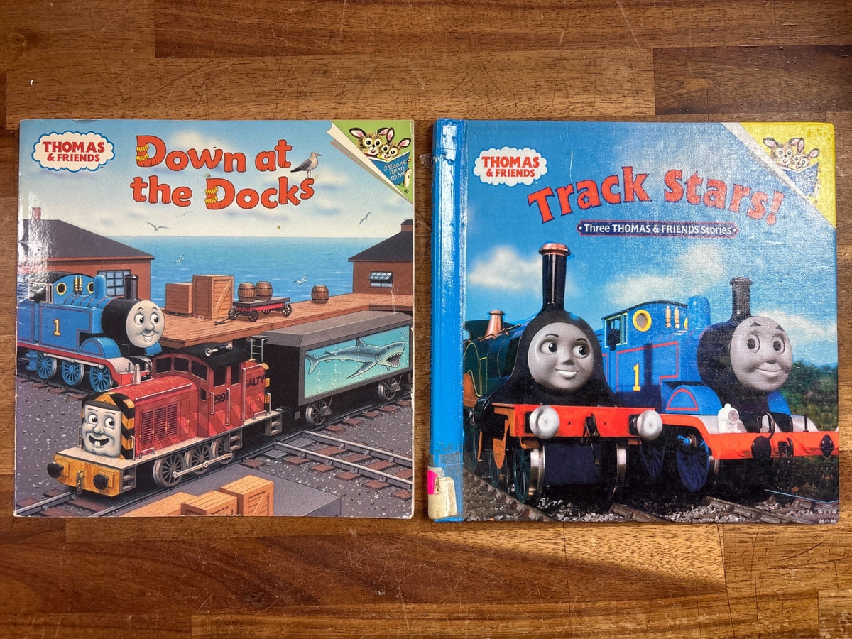 Thomas & Friends: Down at the Docks & Track Stars! Book Set — front cover