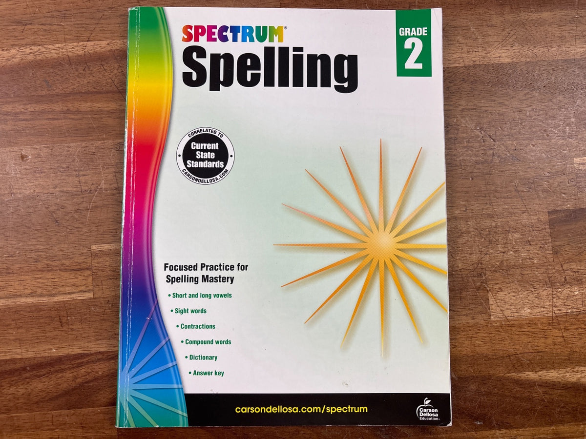 Spectrum Spelling Grade 2 Workbook — front cover
