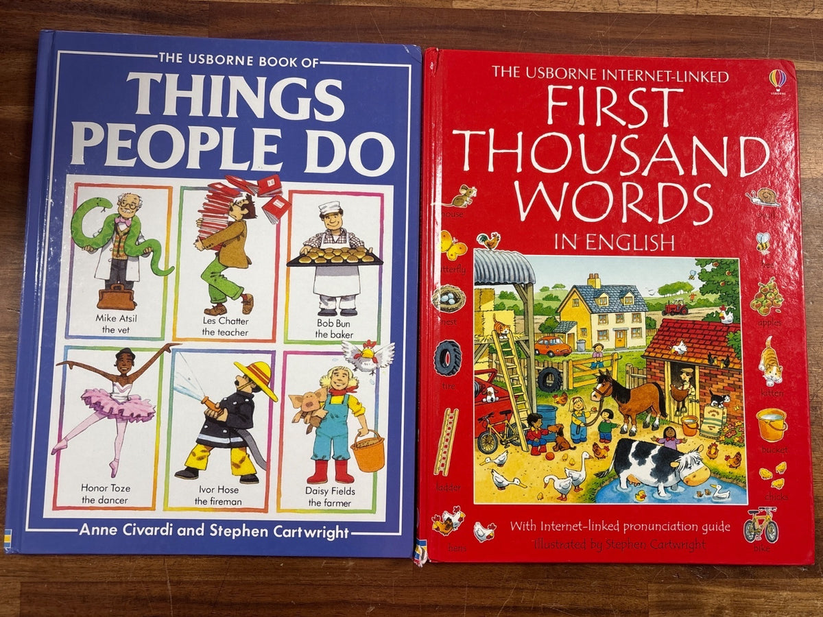 Usborne Things People Do & First Thousand Words Book Set