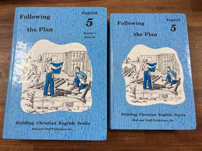 Rod and Staff Following the Plan English 5 Text & Manual — front cover