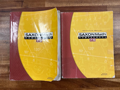 Saxon Math 7/6 Homeschool Student Text & Solutions Manual