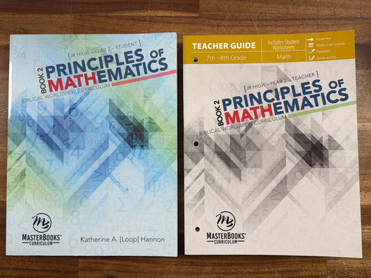 MasterBooks Principles of Mathematics Book 2 Student & Teacher Se