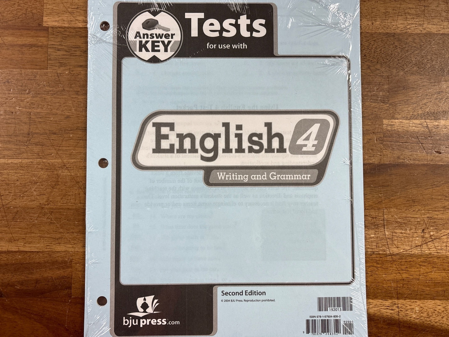 BJU Press English 4 Tests Answer Key, 2nd Edition