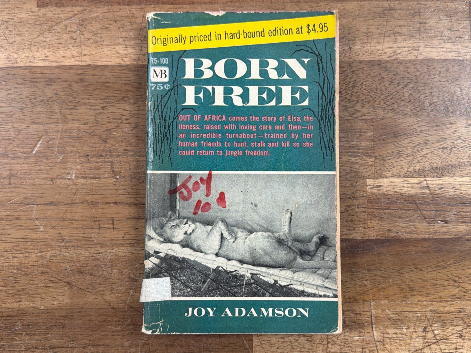 Born Free by Joy Adamson Vintage Bantam Paperback
