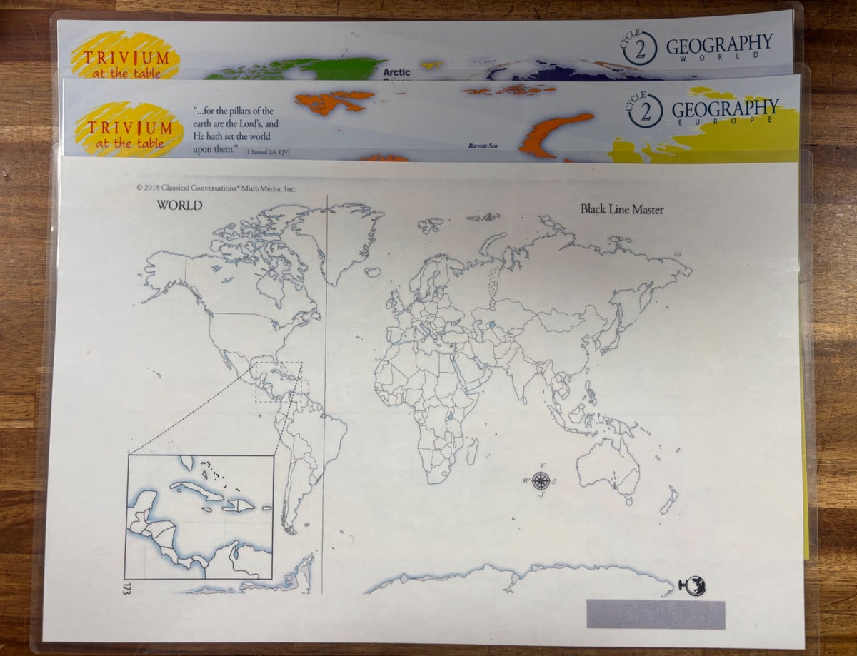 Classical Conversations Cycle 2 Geography Trivium Maps Set
