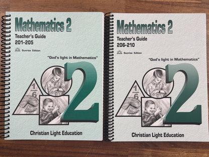 CLE Mathematics 2 Teacher's Guide Set 201-210 Sunrise Ed